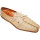 Romano "Terra" Cream Genuine Triple Hornback Crocodile Tails/Lizard Shoes